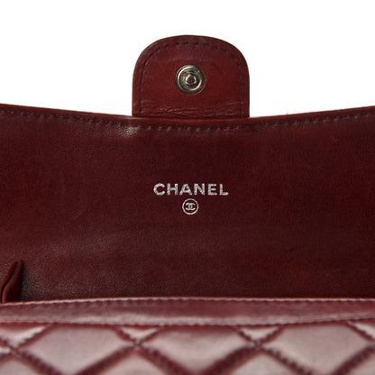 Chanel Lambskin Quilted Small Flap Wallet Dark Red 6 of 8