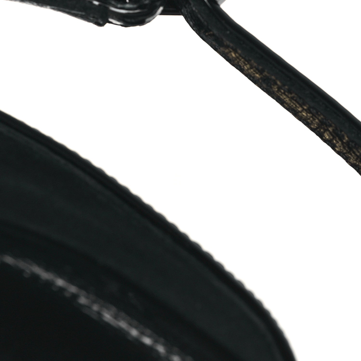 Saint Laurent Patent Calfskin Opyum 110 Sandals 41 Black 9 of 9