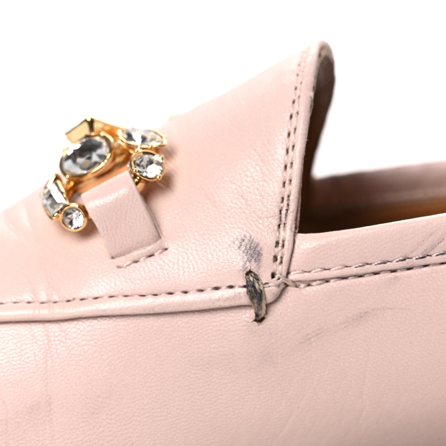 Malaga Kid Crystal Horsebit Womens Jordaan Loafers 37 Pink Hibiscus