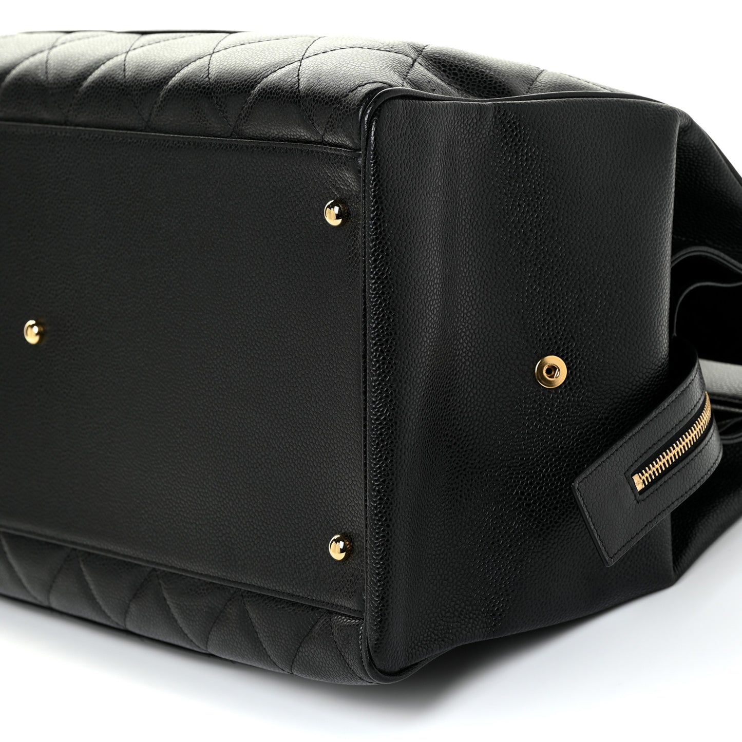 Caviar Quilted Timeless XL Weekender Bag Black