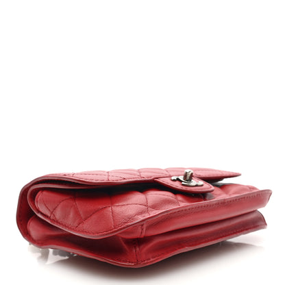 Chanel Goatskin Quilted Small Natural CC Flap Red 4 of 11