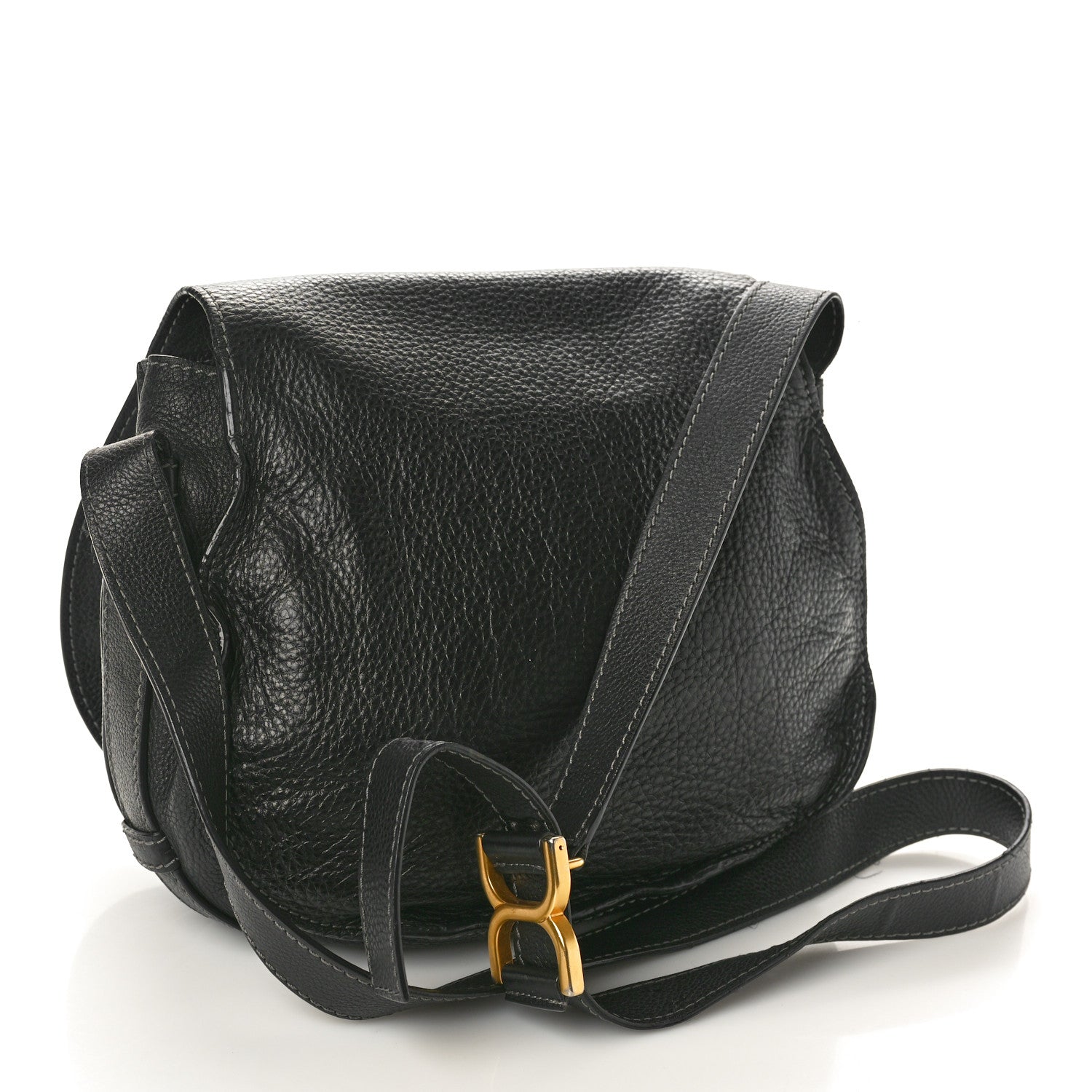 Chloe Calfskin Medium Marcie Round Crossbody Bag Black 4 of 16