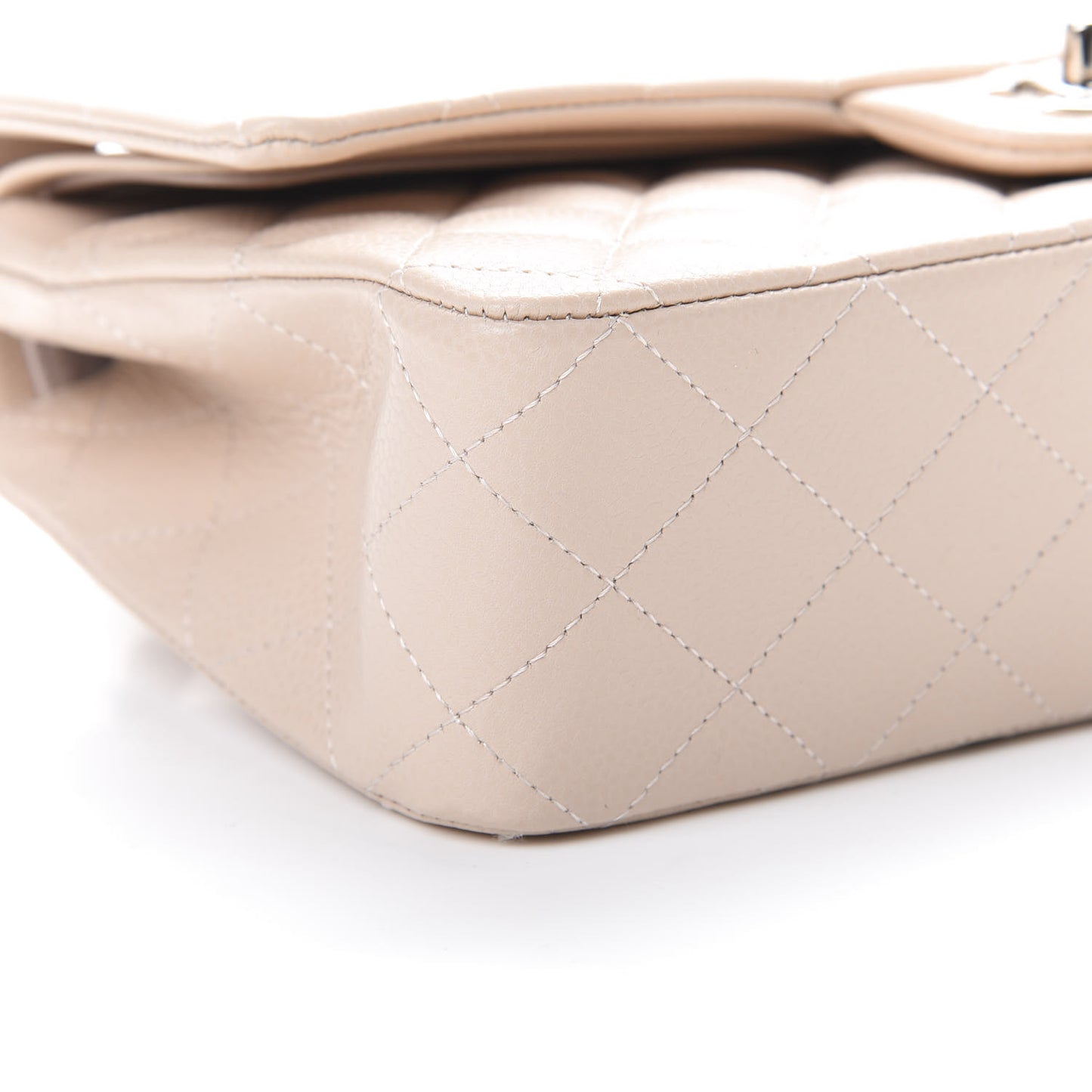 Caviar Quilted Medium Double Flap Light Pink