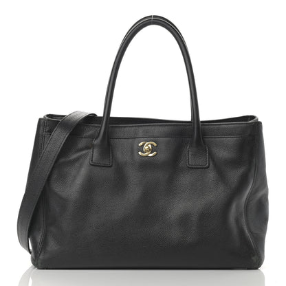 Chanel Calfskin Cerf Executive Shopper Tote Black 3 of 18