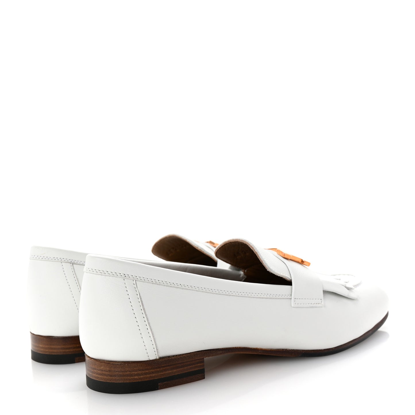 Calfskin Womens Royal Loafers 36 White