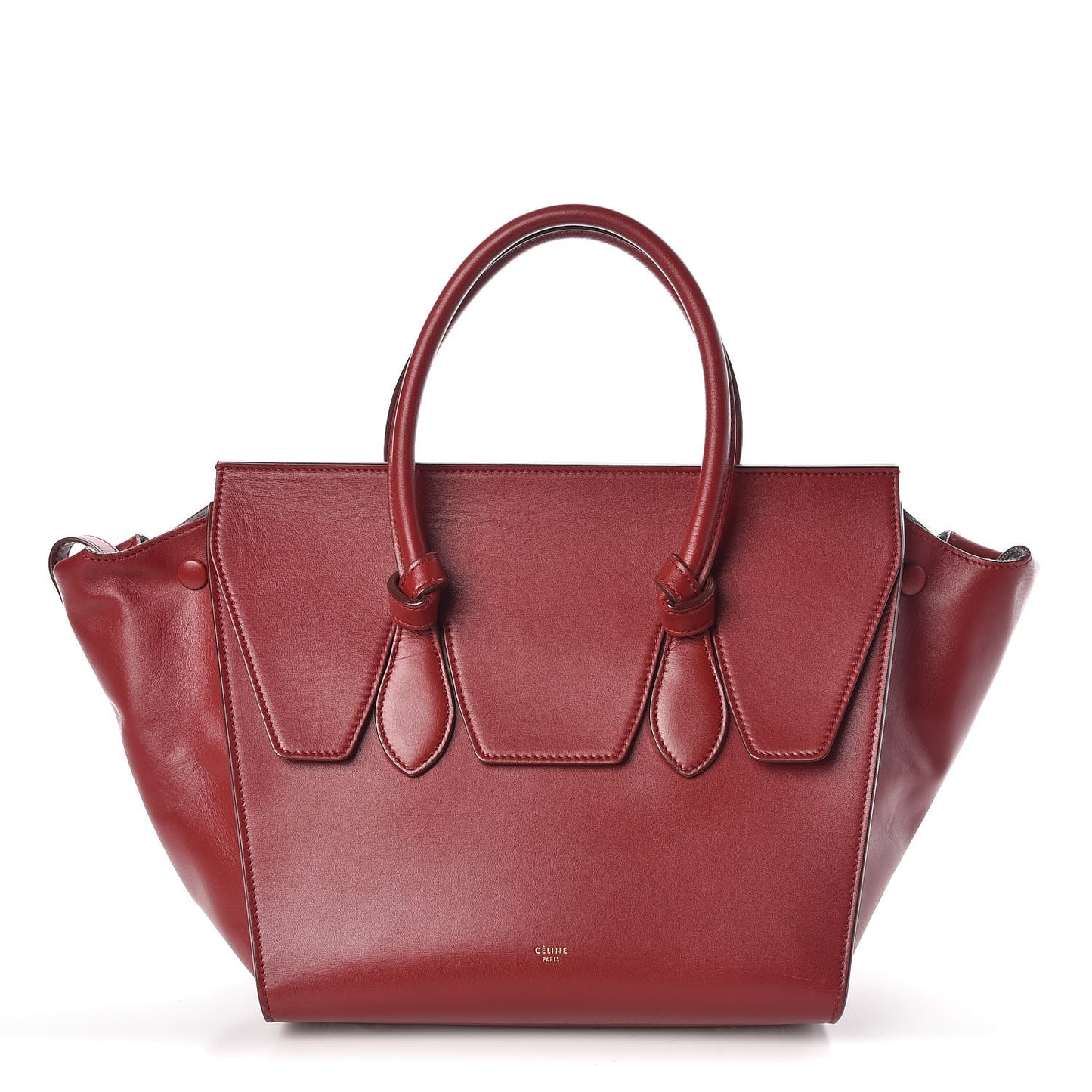 Palmelato Calfskin Mini Tie Knot Tote Red