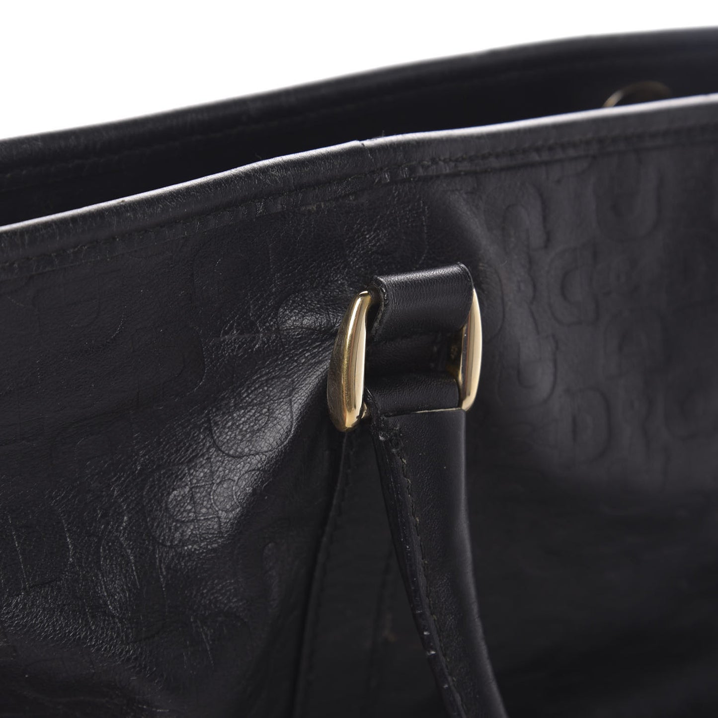 Calfskin Horsebit Embossed Joy Tote Black