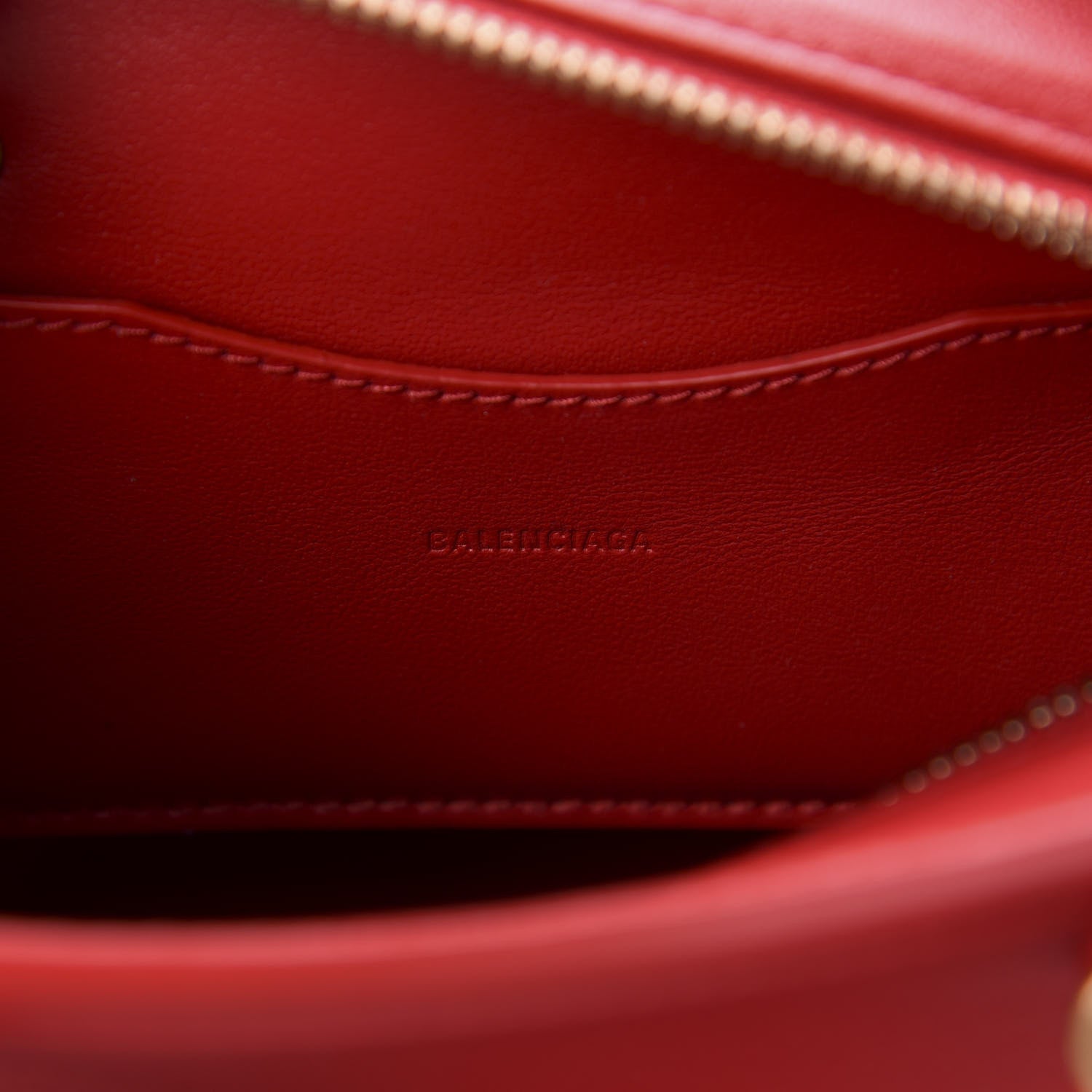 Balenciaga Smooth Calfskin Neo Classic Brass Hardware Mini City Red 9 of 11