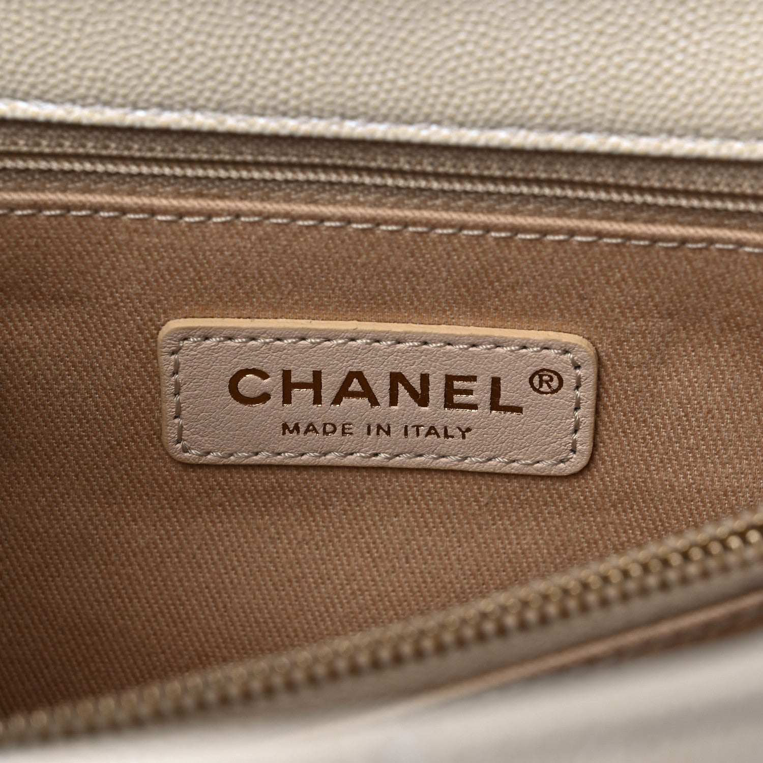 Chanel Iridescent Caviar Quilted Small Coco Handle Flap White 6 of 10