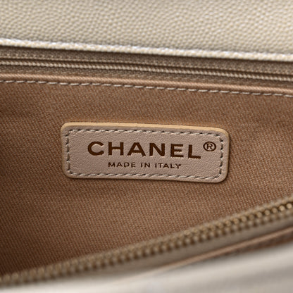Chanel Iridescent Caviar Quilted Small Coco Handle Flap White 6 of 10