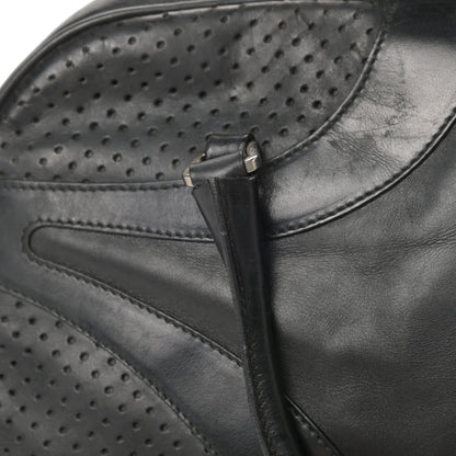 Prada Vitello Drive Perforated Bowling Bag Black 14 of 17