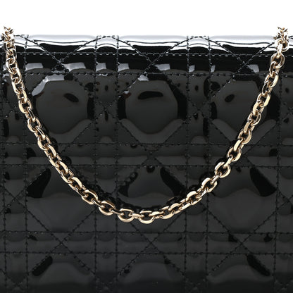 Christian Dior Patent Cannage Lady Dior Pouch Black 9 of 11