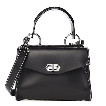Proenza Schouler Smooth Calfskin Small Hava Top Handle Bag Black 1 of 10