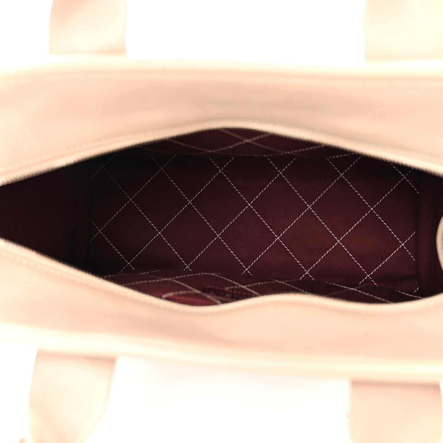 Chanel Caviar Quilted Deauville Bowling Bag Beige 5 of 12