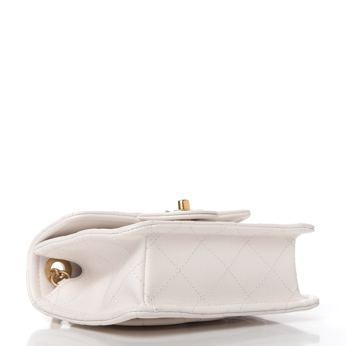 Caviar Quilted Mini Sweet Classic Flap White