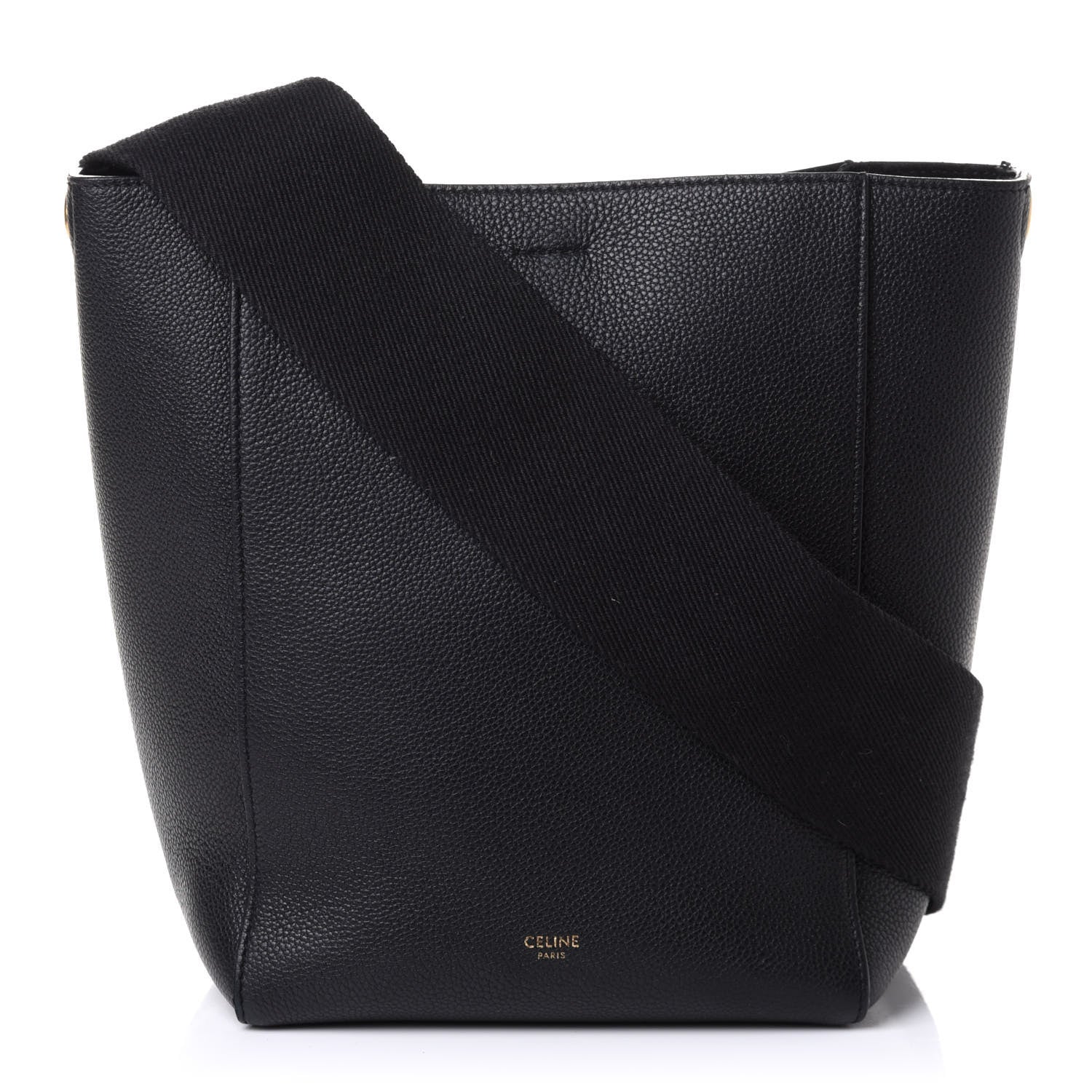 Celine Soft Grained Calfskin Small Sangle Bucket Bag Black 1 of 11