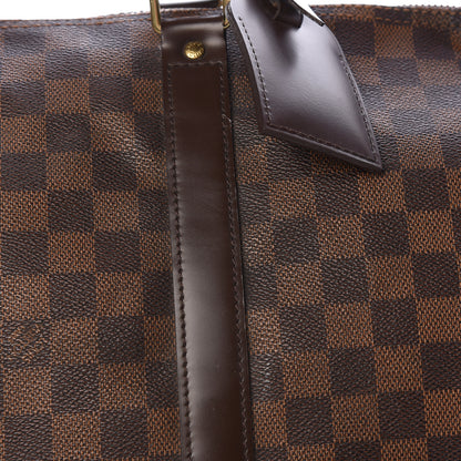 Louis Vuitton Damier Ebene Keepall Bandouliere 55 26 of 26