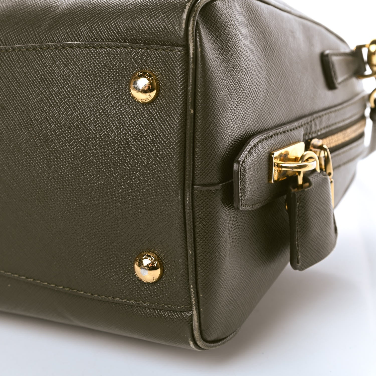 Prada Saffiano Lux Bowler Militare 15 of 19