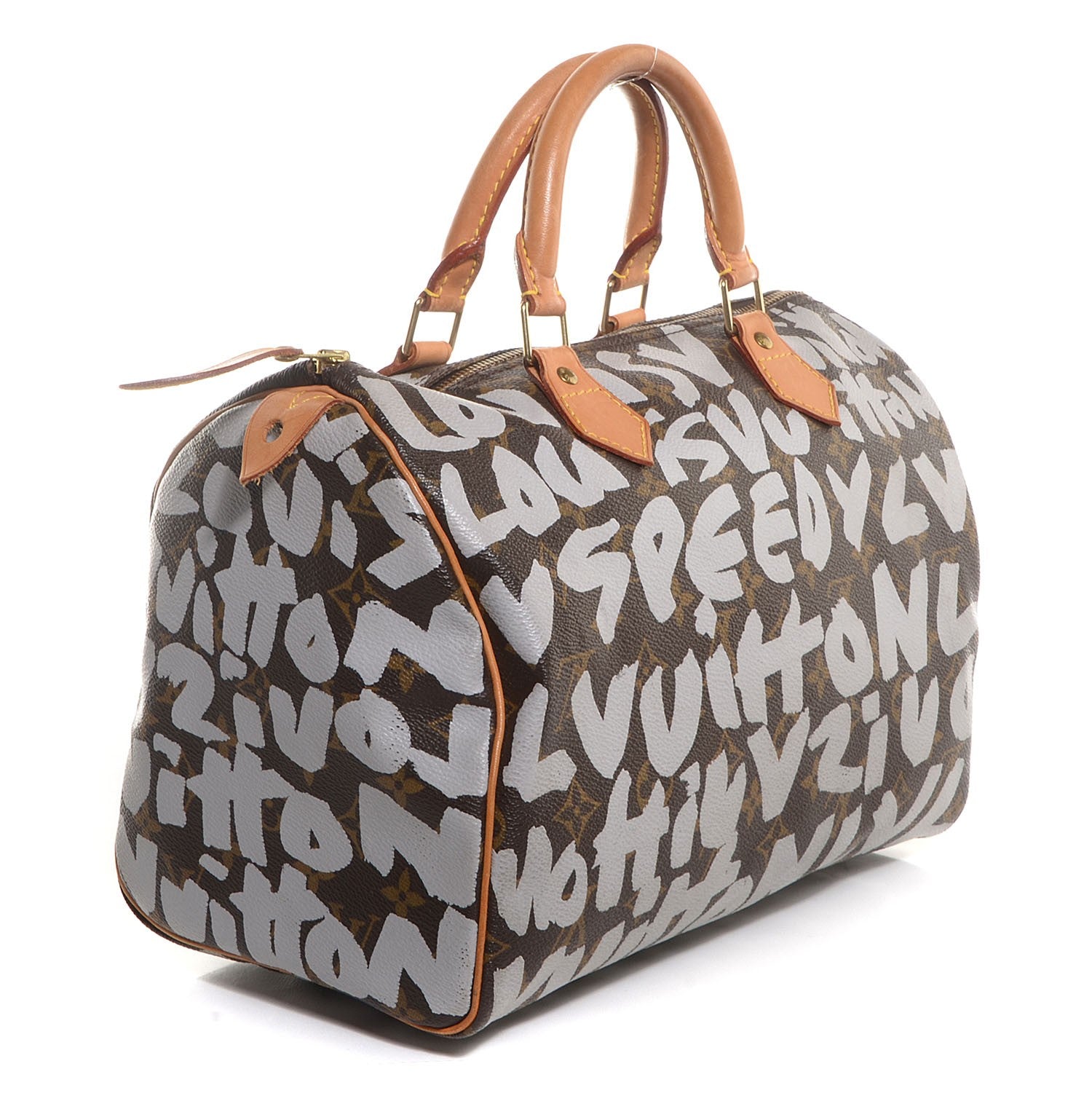 Louis Vuitton Monogram Graffiti Speedy 30 Silver 3 of 7