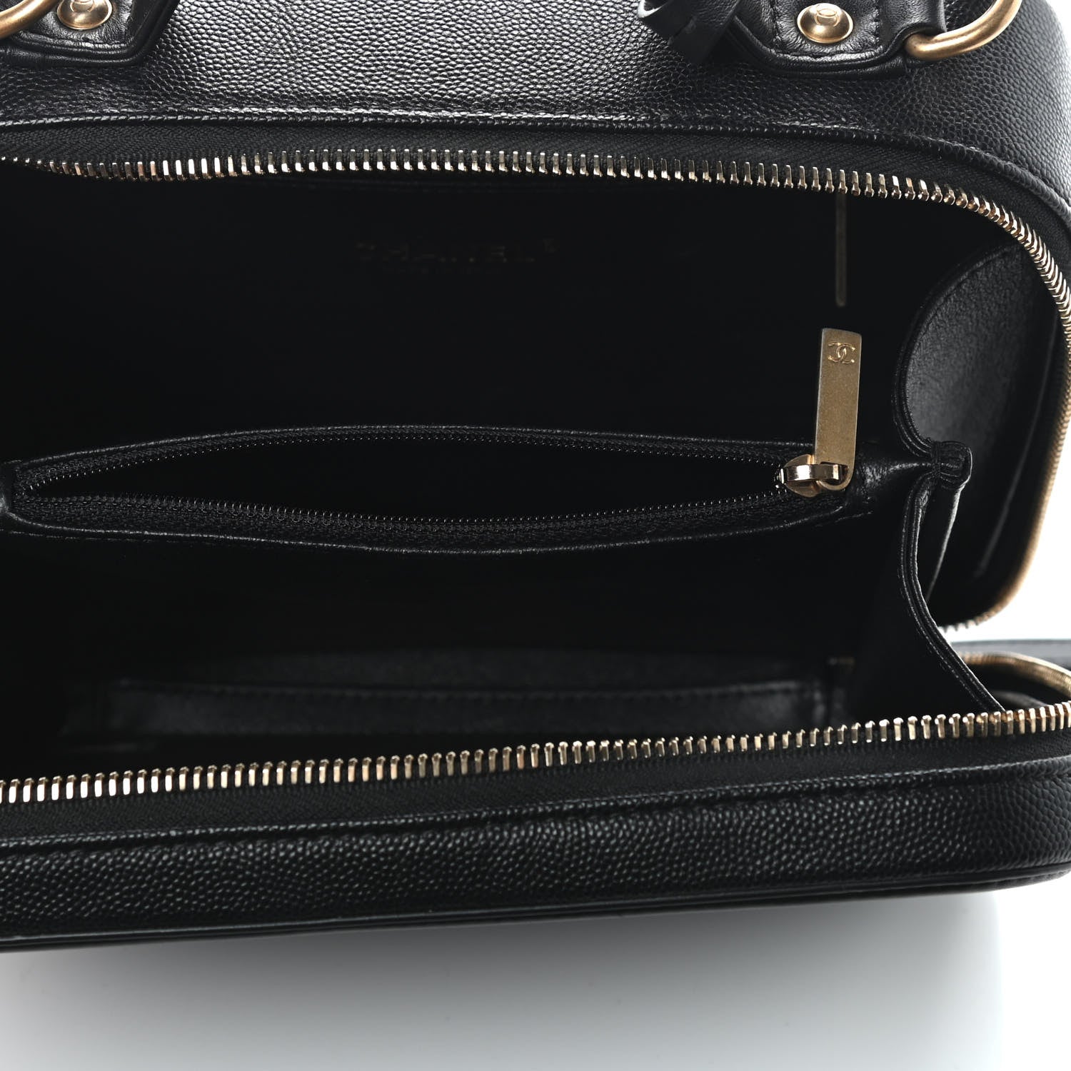 Chanel Caviar Quilted Medium CC Filigree Vanity Case Black 5 of 9