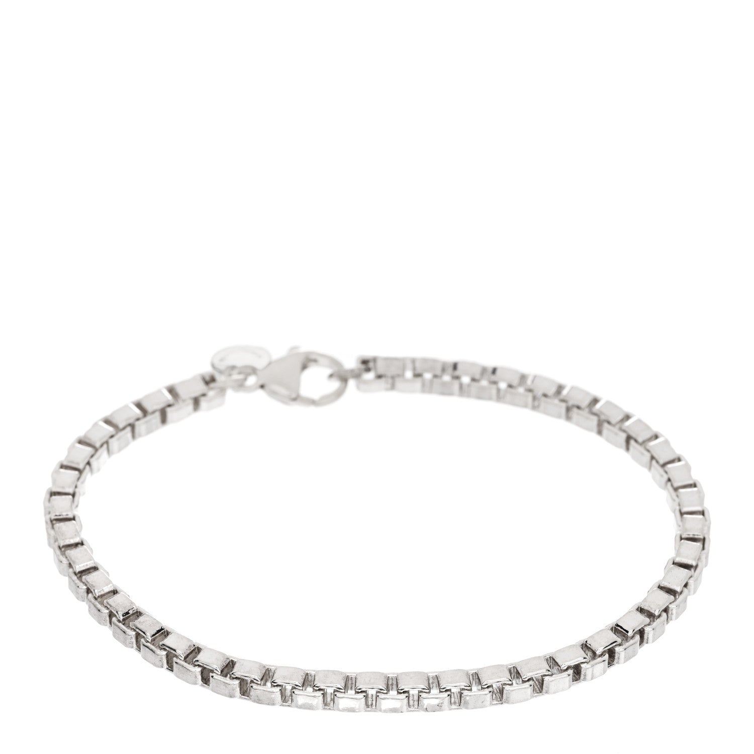 Tiffany Sterling Silver 4mm Venetian Link Bracelet 1 of 3
