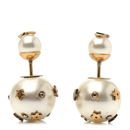 Christian Dior Pearl Crystal Mise En Dior Tribal Earrings 1 of 4