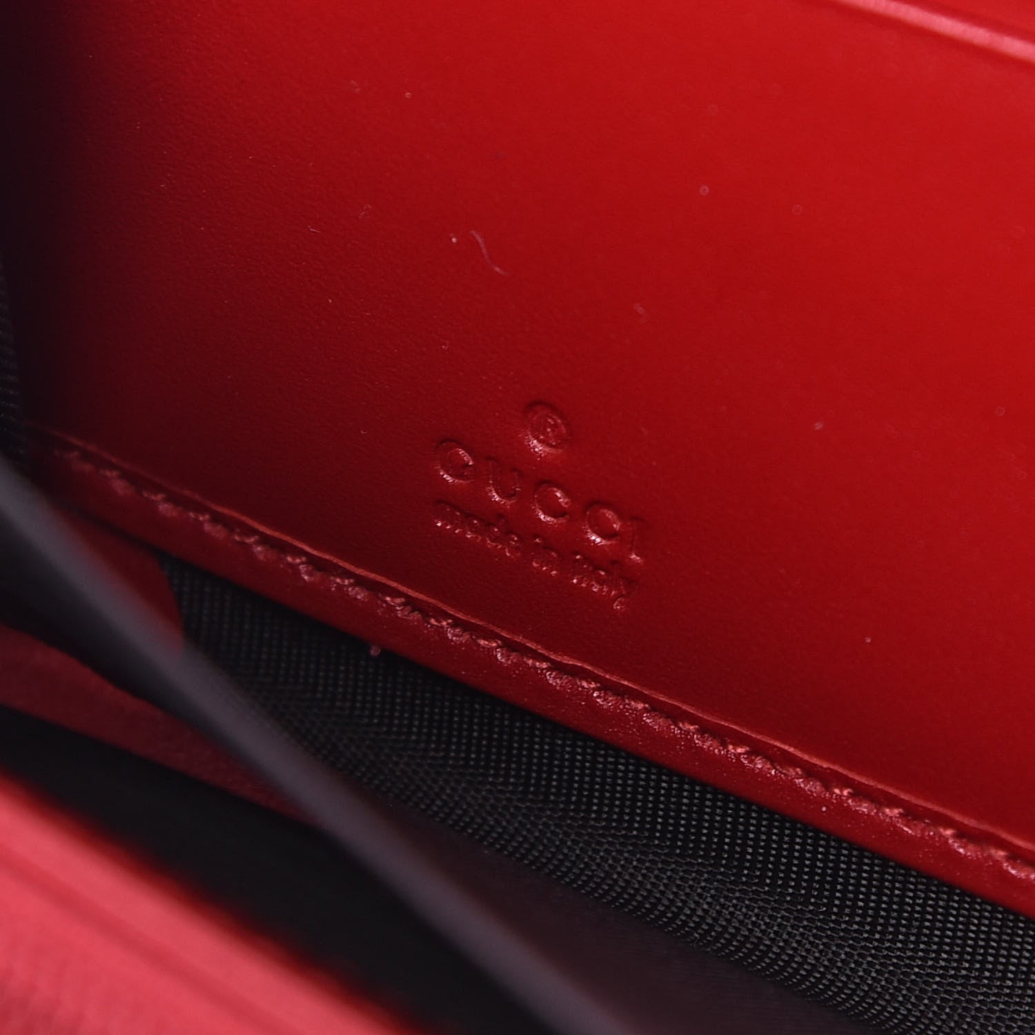Gucci Guccissima Signature Zip Around Wallet Hibiscus Red 6 of 9