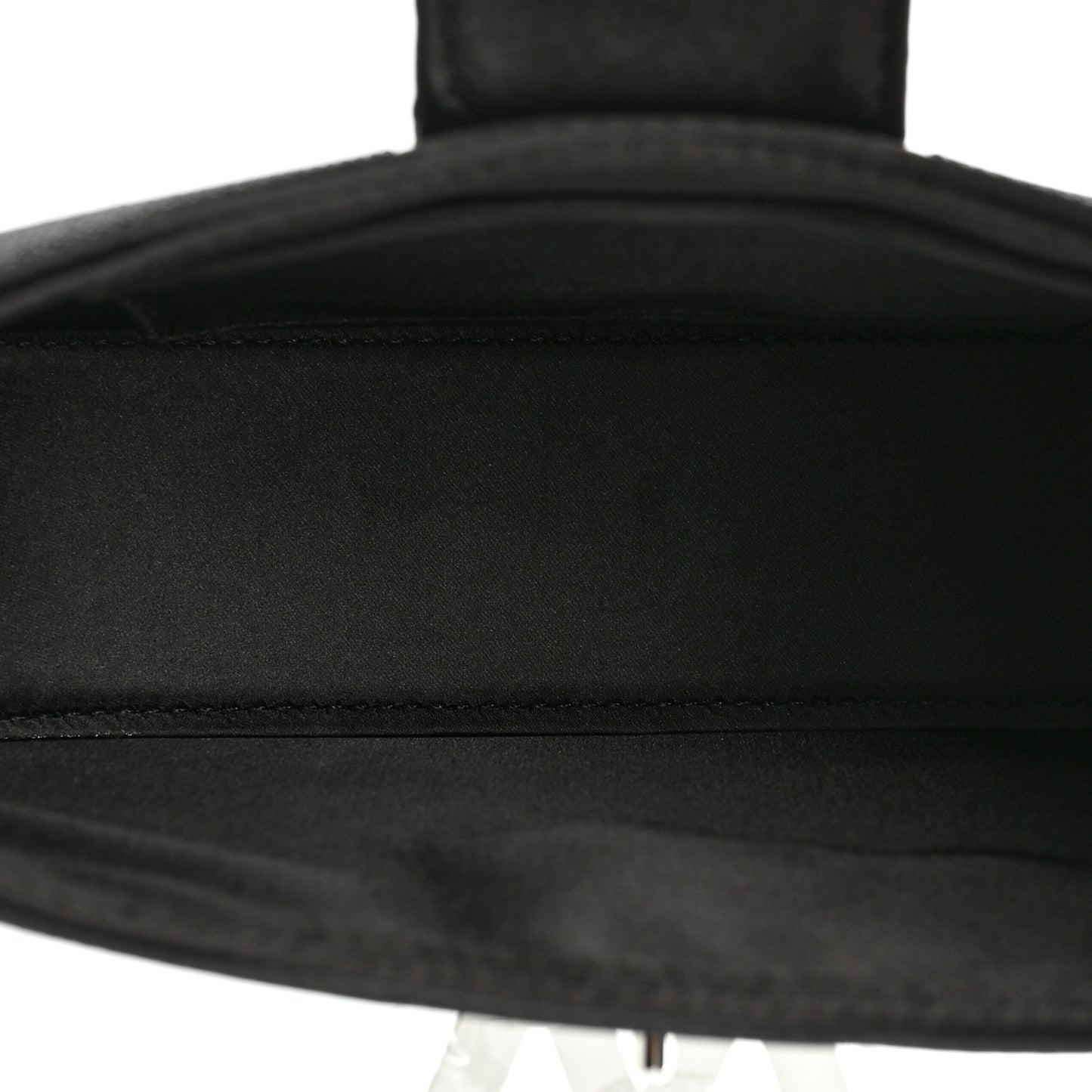 Calfskin Satin Crystal Embellished Small Legacy Glitter Hobo Black