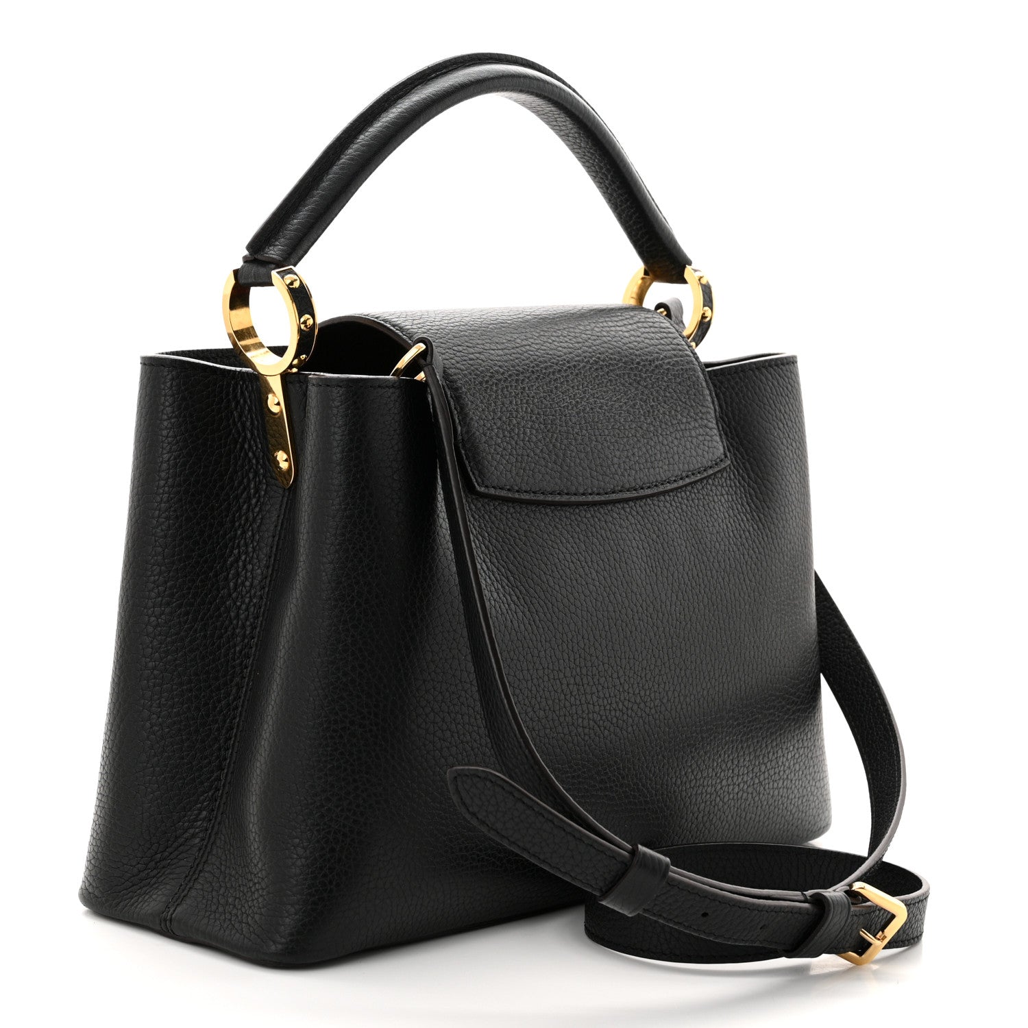 Louis Vuitton Taurillon Capucines PM Black 3 of 11