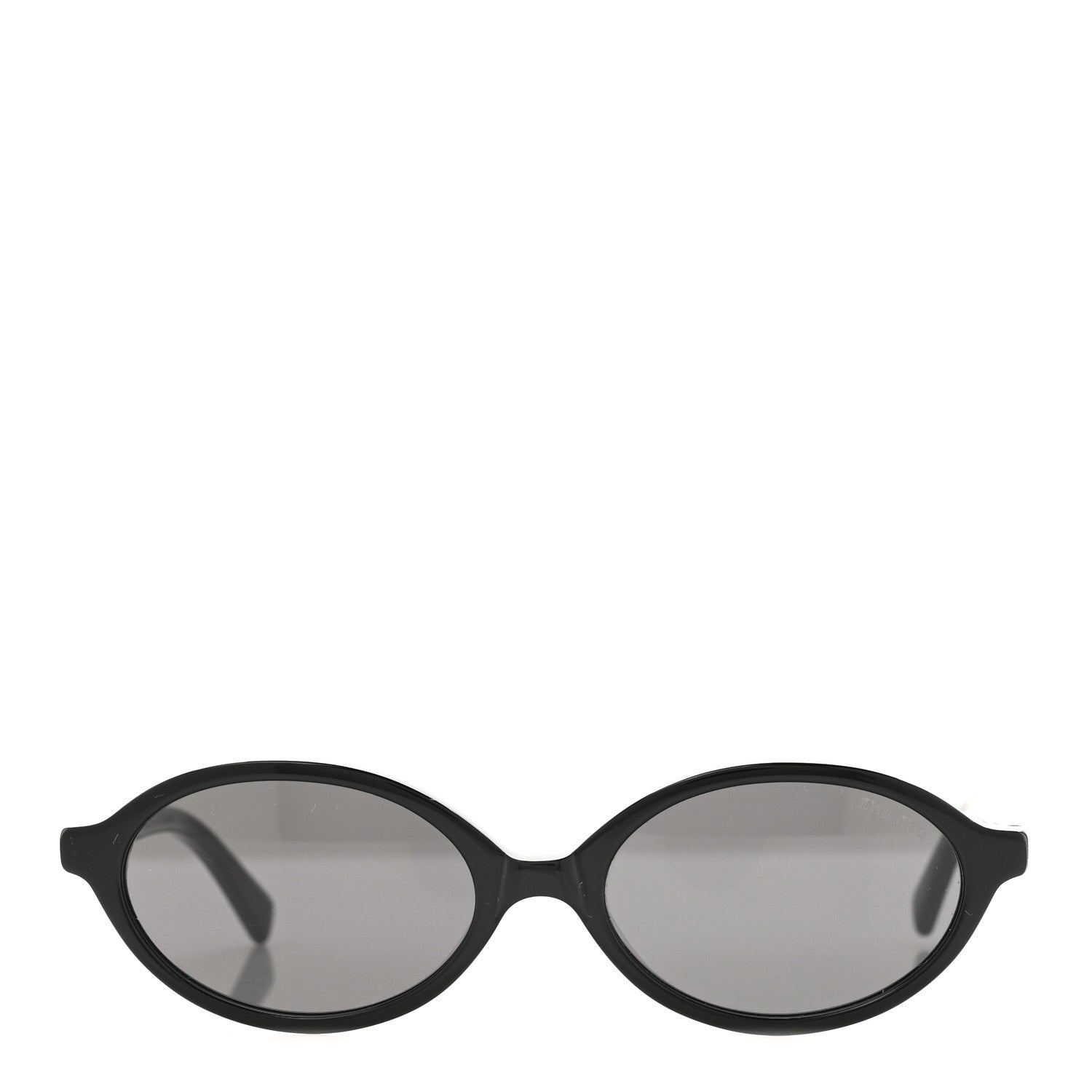 Miu Miu Acetate Oval Regard Sunglasses SMU04Z Black 2 of 8
