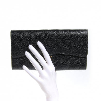 Chanel Caviar Quilted Travel Wallet Black 2 of 7