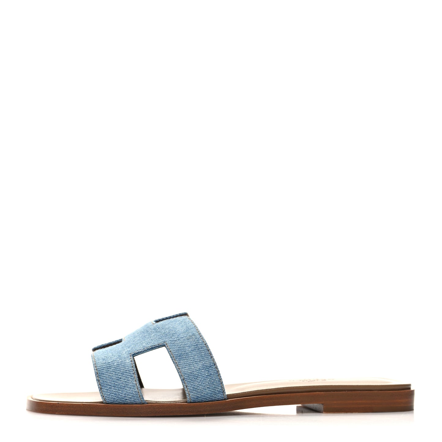 Denim Canvas Oran Sandals 36 Bleu Clair