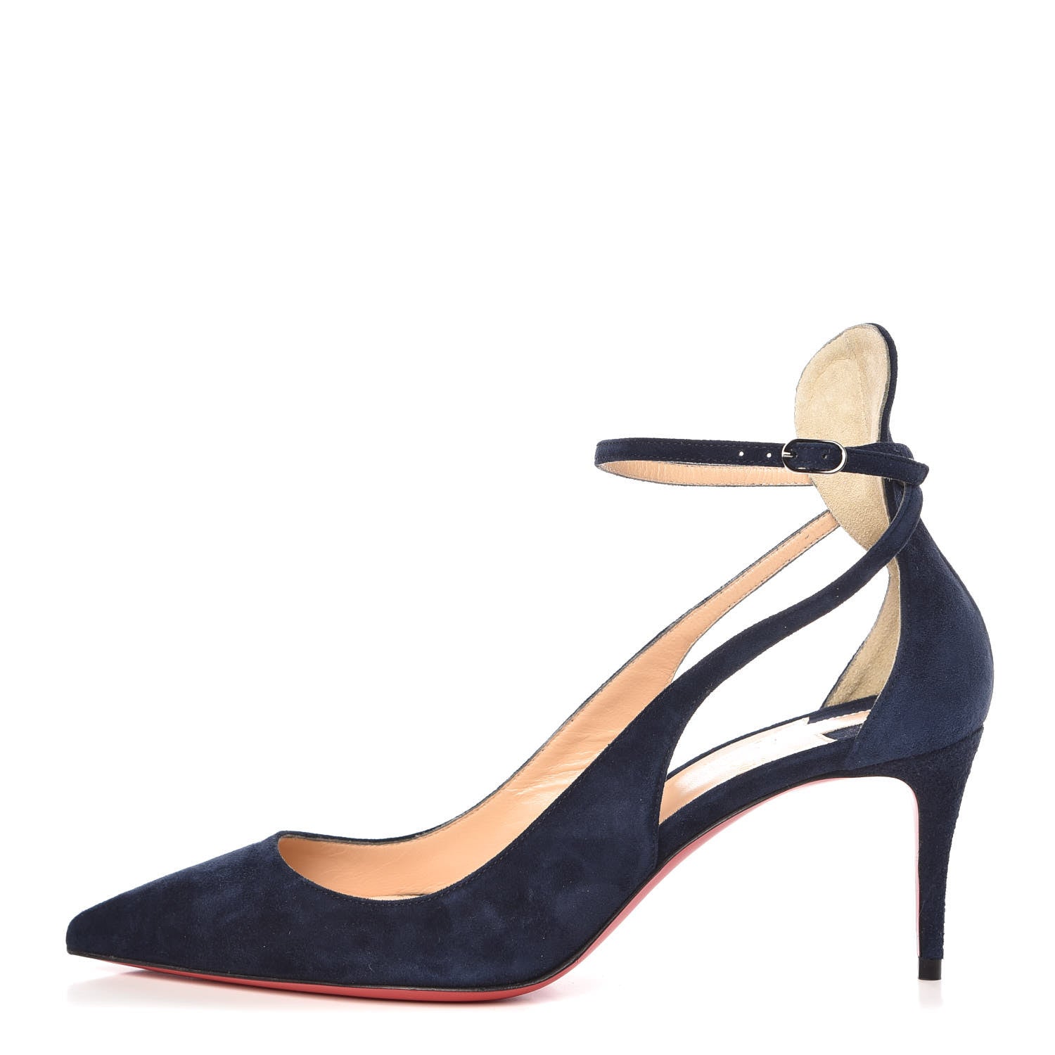 Christian Louboutin Veau Velours Mascara 70 Pumps 35.5 Marine 1 of 9
