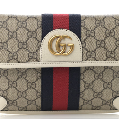 Gucci GG Supreme Monogram Web Small Ophidia Belt Bag 100 40 Brown White 8 of 11
