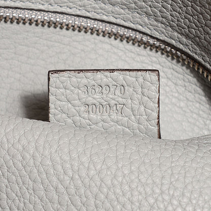 Gucci Soft Calfskin Medium Jackie Top Handle Bag Light Grey 7 of 8