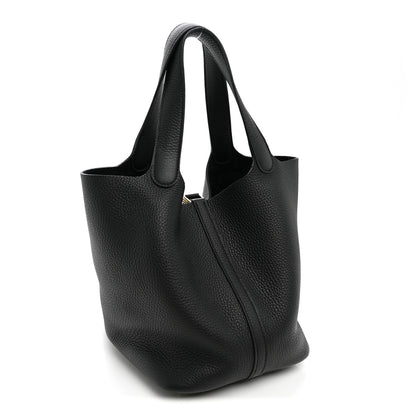 Hermes Taurillon Clemence Picotin Lock 22 MM Black 3 of 11
