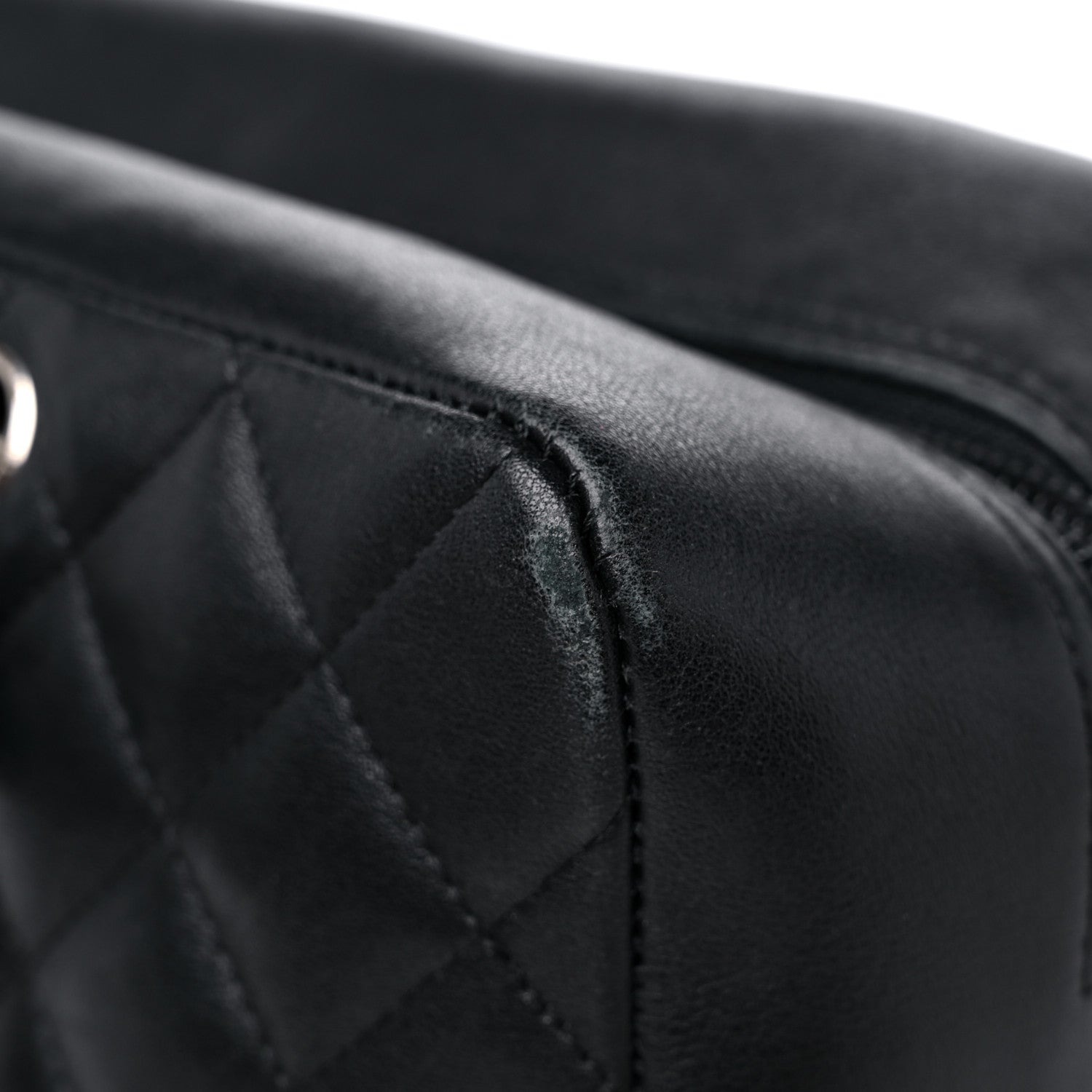 Chanel Calfskin Quilted Large Cambon Bowler Black White 15 of 15
