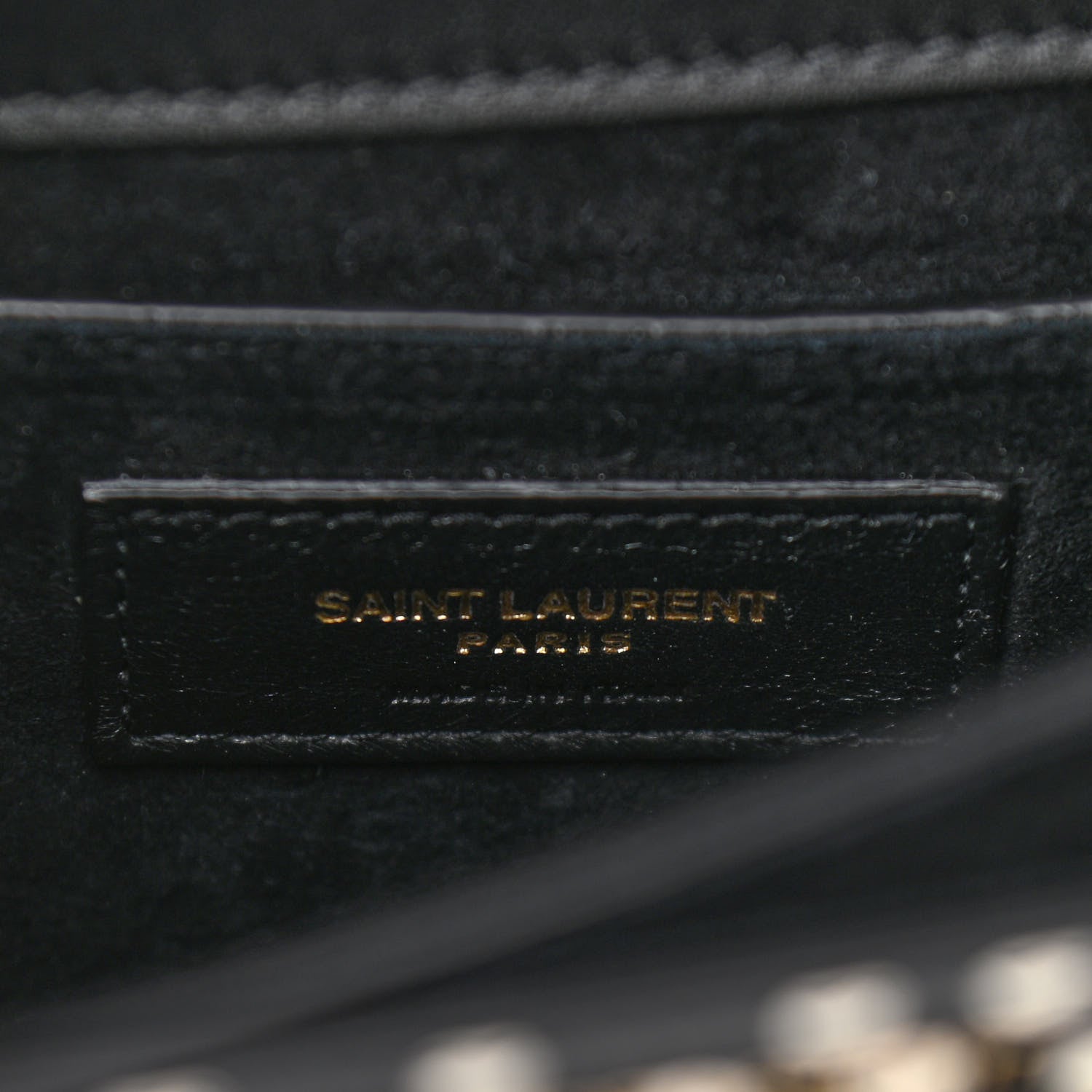 Saint Laurent Calfskin Polka Dot Medium Monogram Sunset Black White 7 of 11