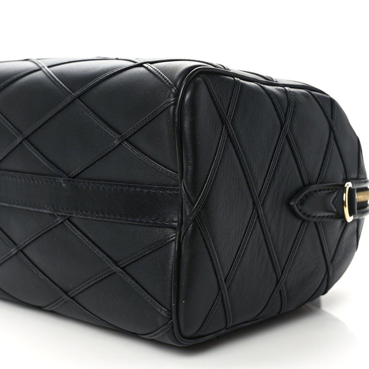 Lambskin Malletage Speedy Bandouliere 25 Black