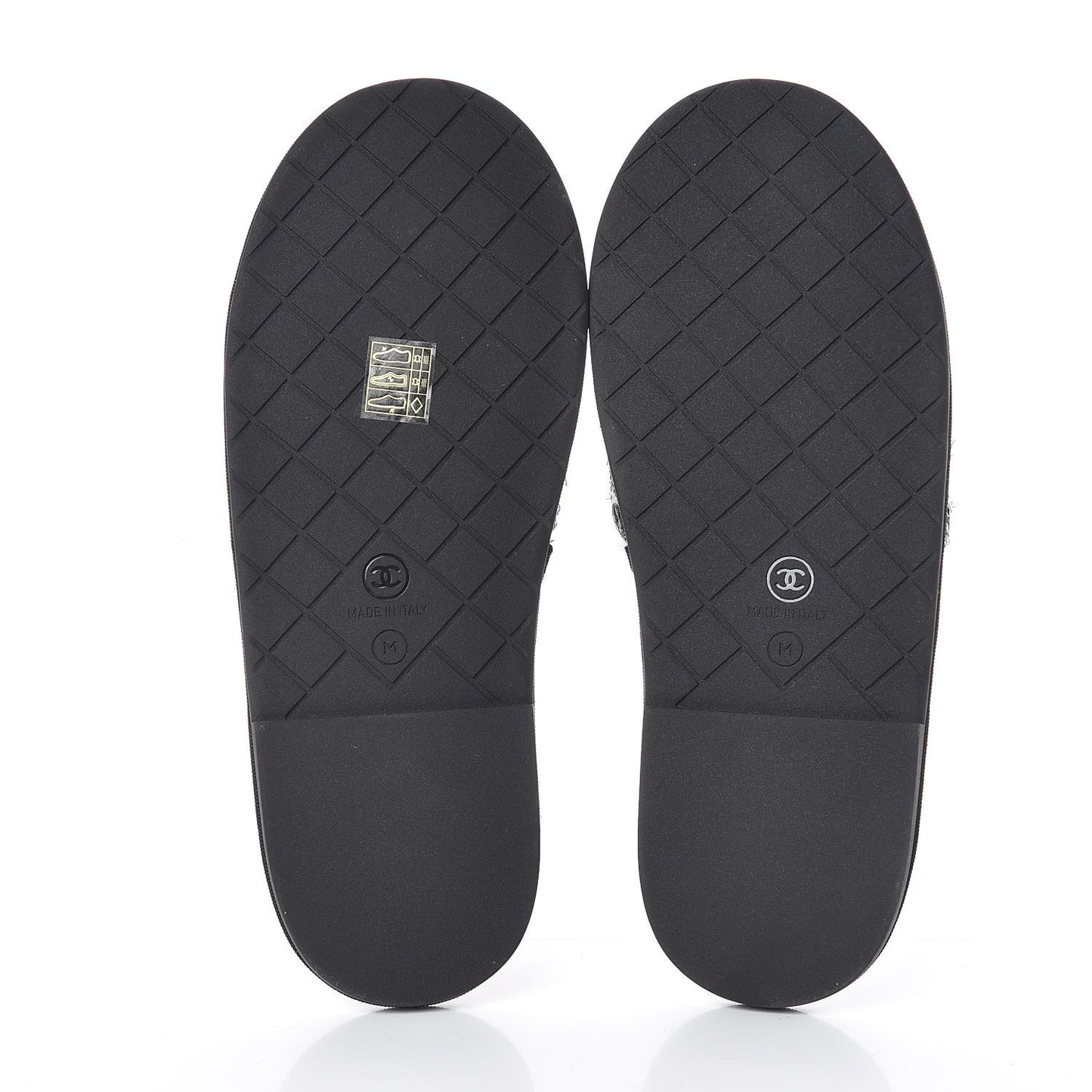 Tweed CC Flat Mules M Black