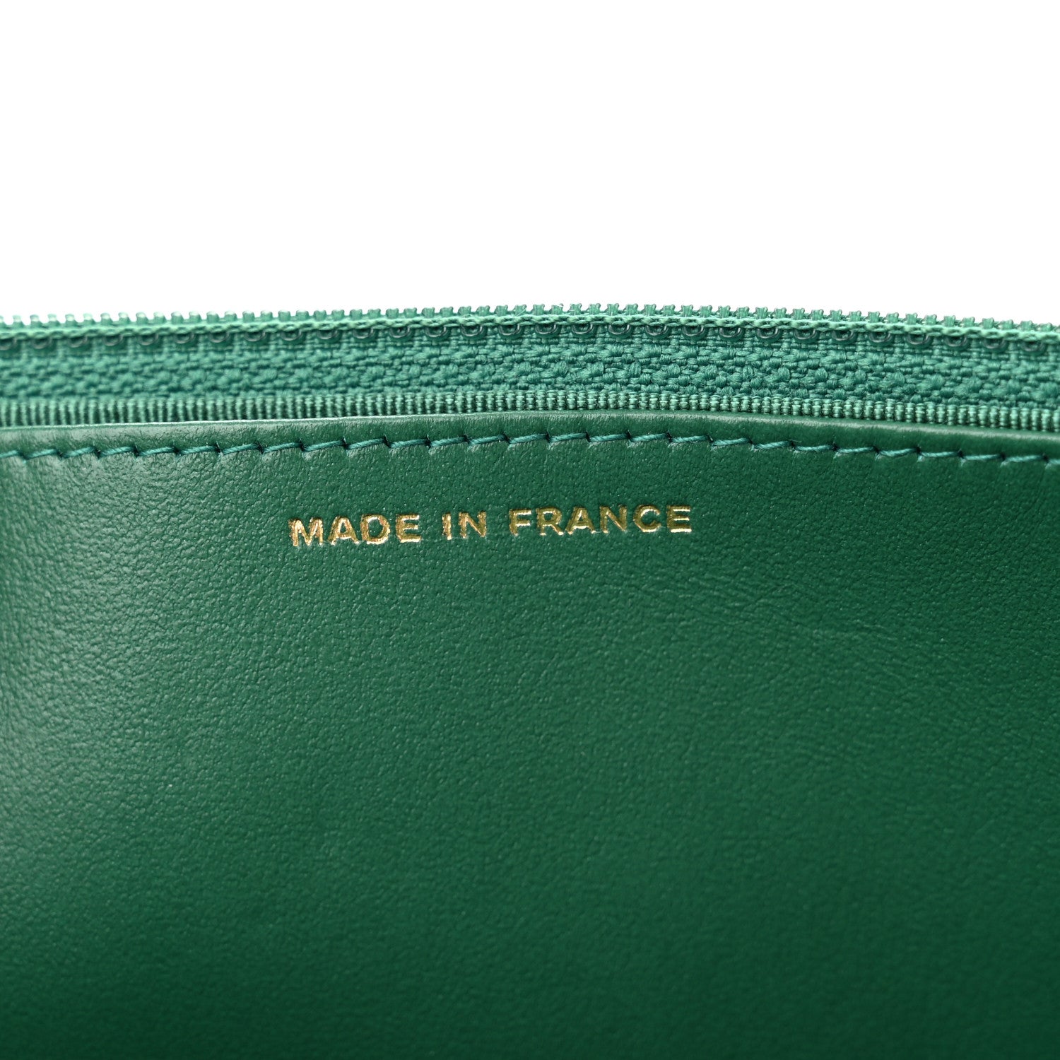 Chanel Metallic Caviar Quilted Wallet On Chain WOC Green 7 of 12