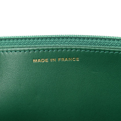 Chanel Metallic Caviar Quilted Wallet On Chain WOC Green 7 of 12