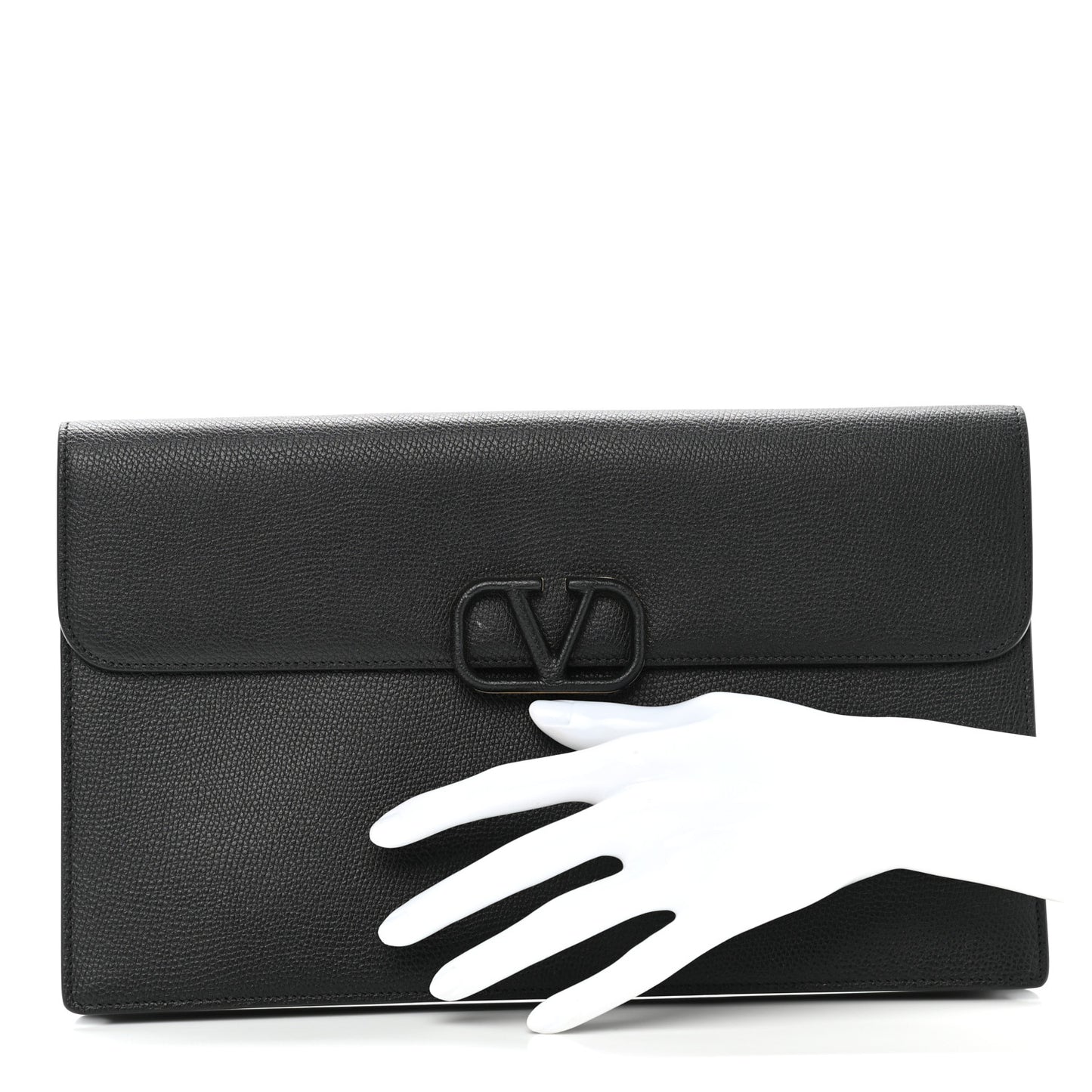 Grained Calfskin VSling Pouch Black