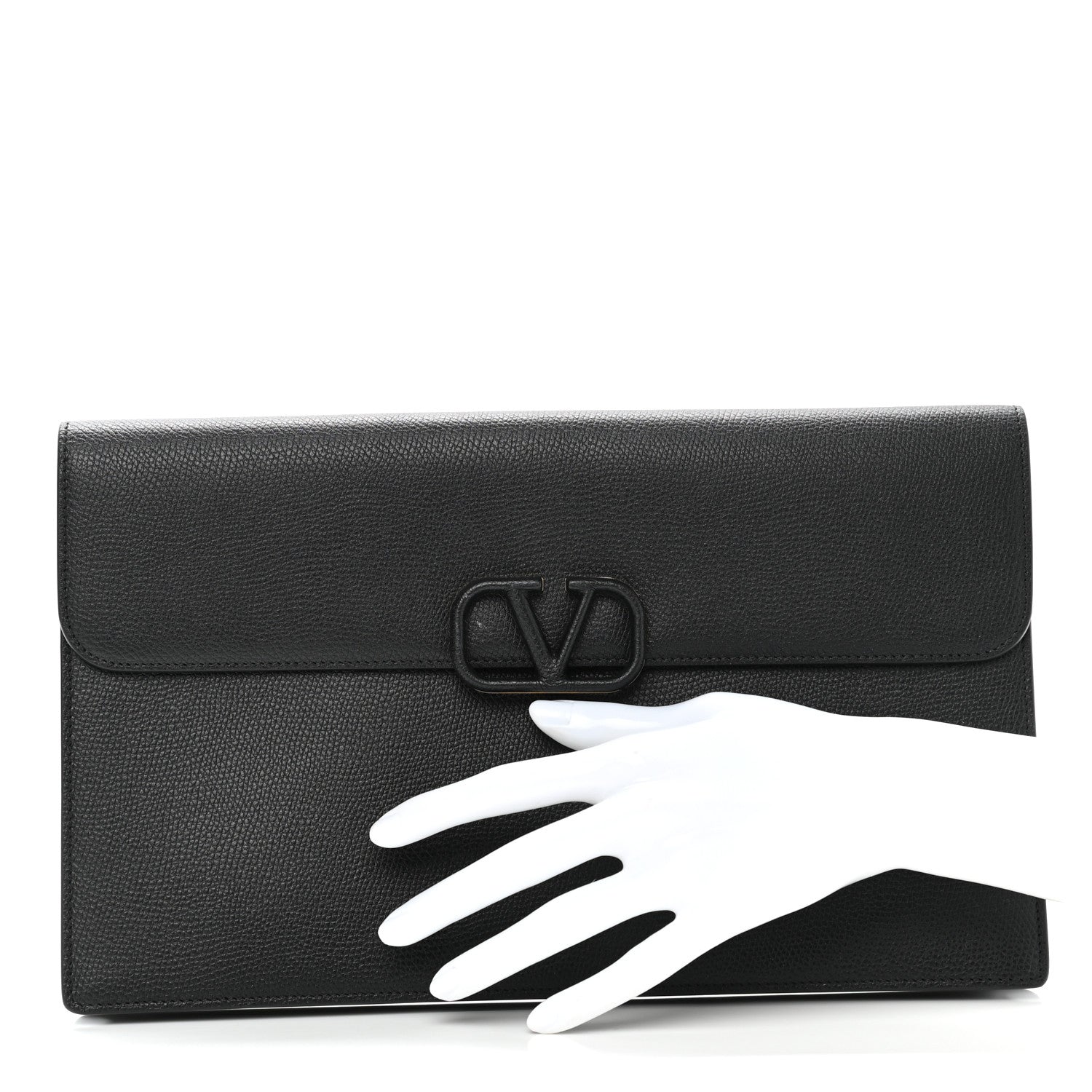 Valentino Garavani Grained Calfskin VSling Pouch Black 2 of 8