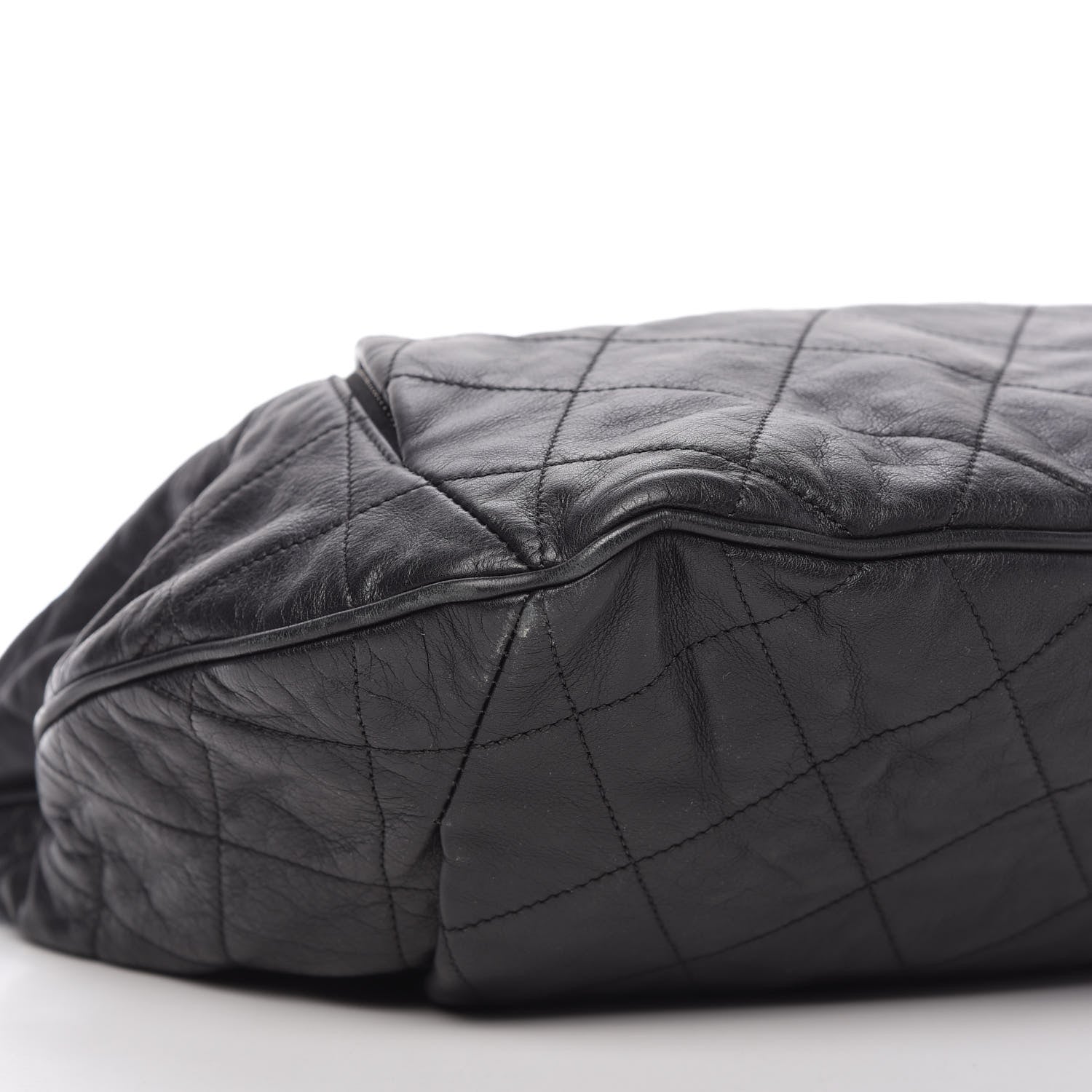 Chanel Calfskin Coco Pleats Hobo Black 6 of 10