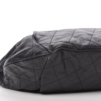 Chanel Calfskin Coco Pleats Hobo Black 6 of 10