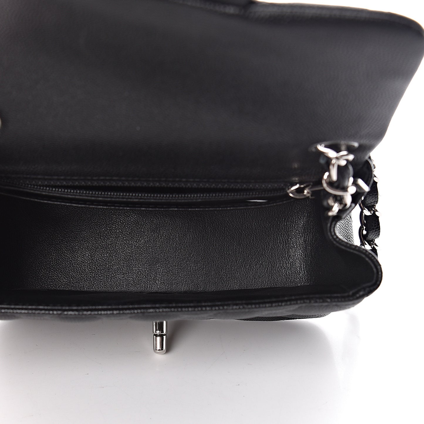 Caviar Quilted Mini Square Flap Black