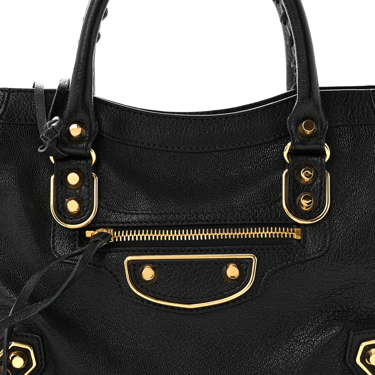 Chevre Gold Metallic Edge Hardware S City Black