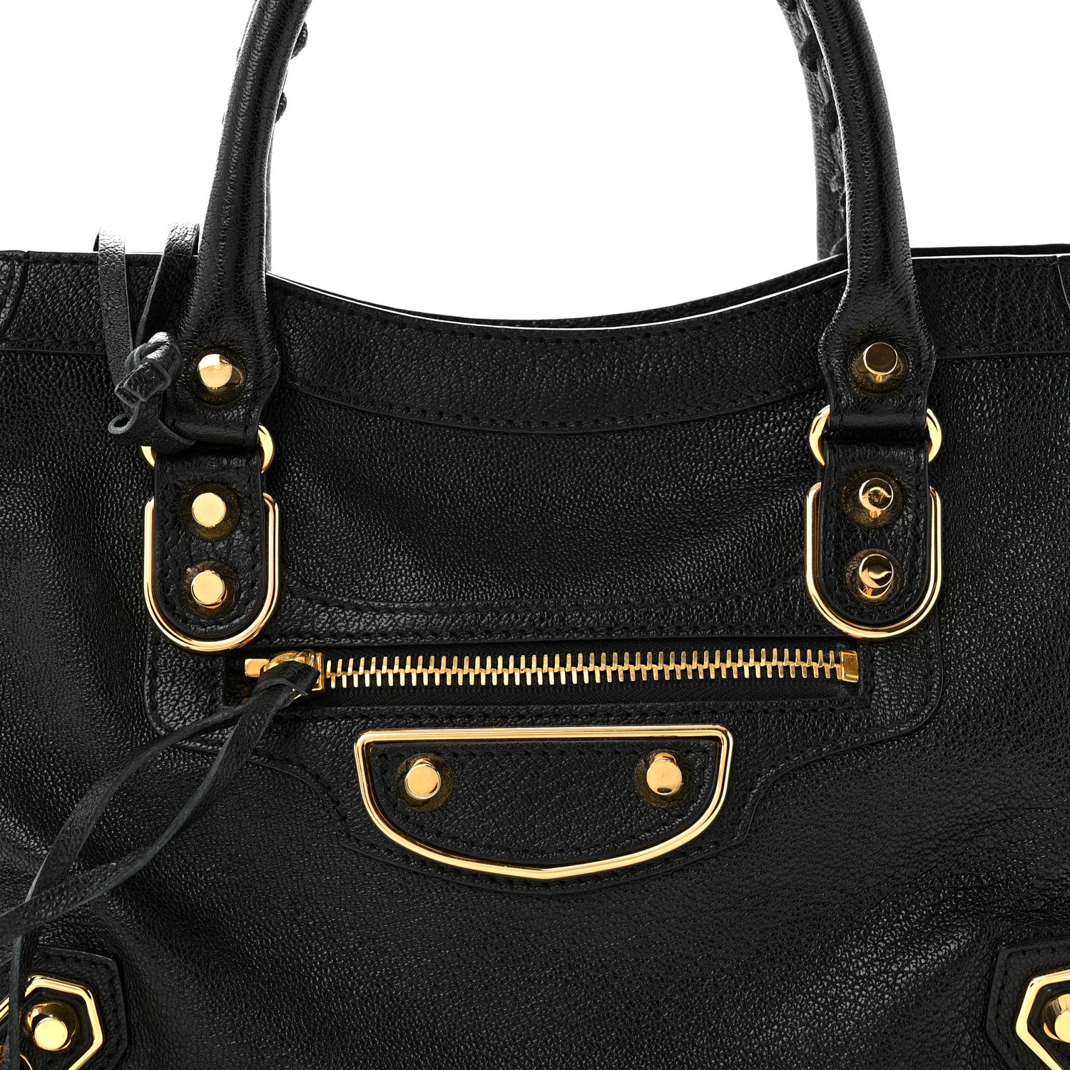 Balenciaga Chevre Gold Metallic Edge Hardware S City Black 9 of 11