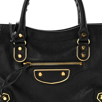 Balenciaga Chevre Gold Metallic Edge Hardware S City Black 9 of 11
